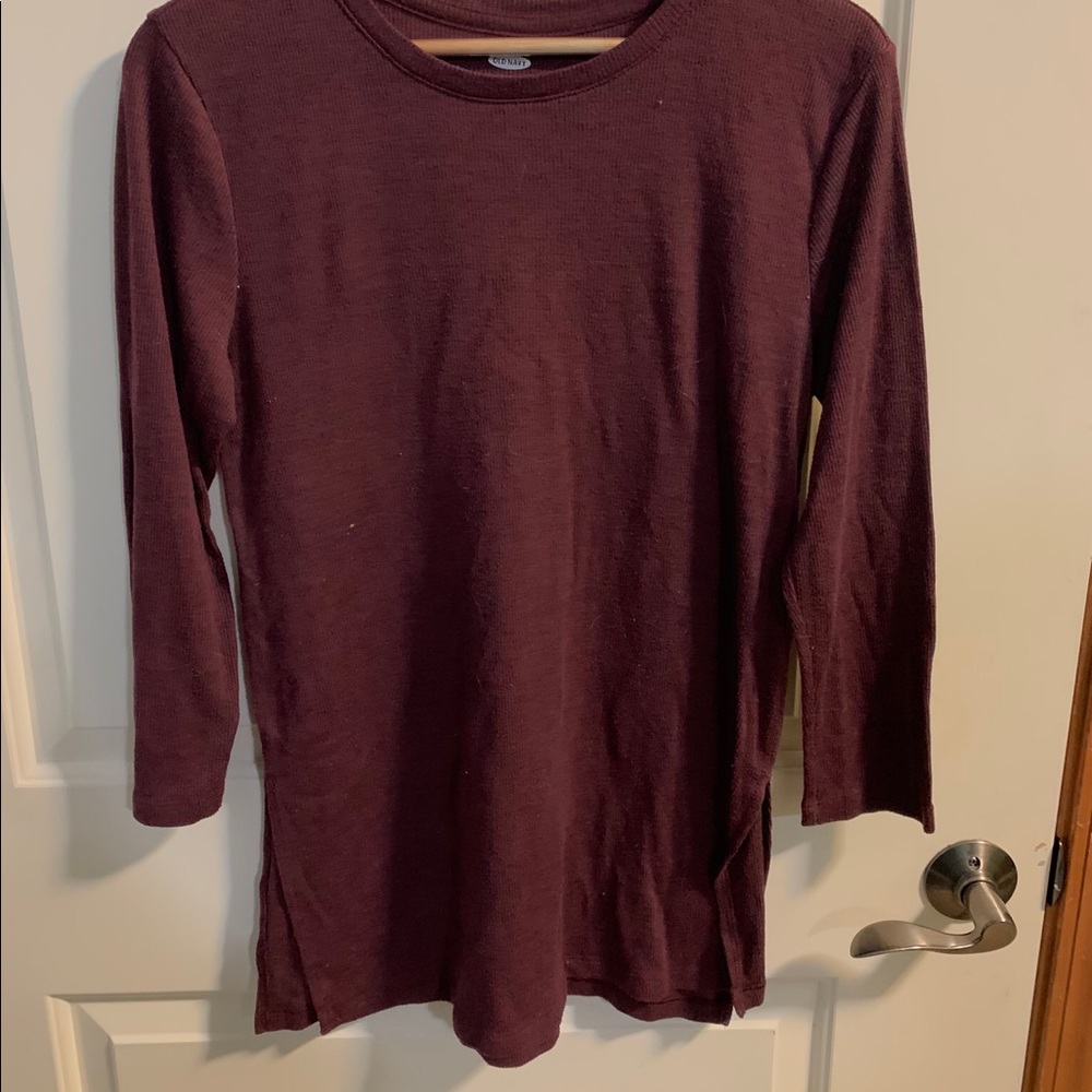 Burgundy long sleeve T